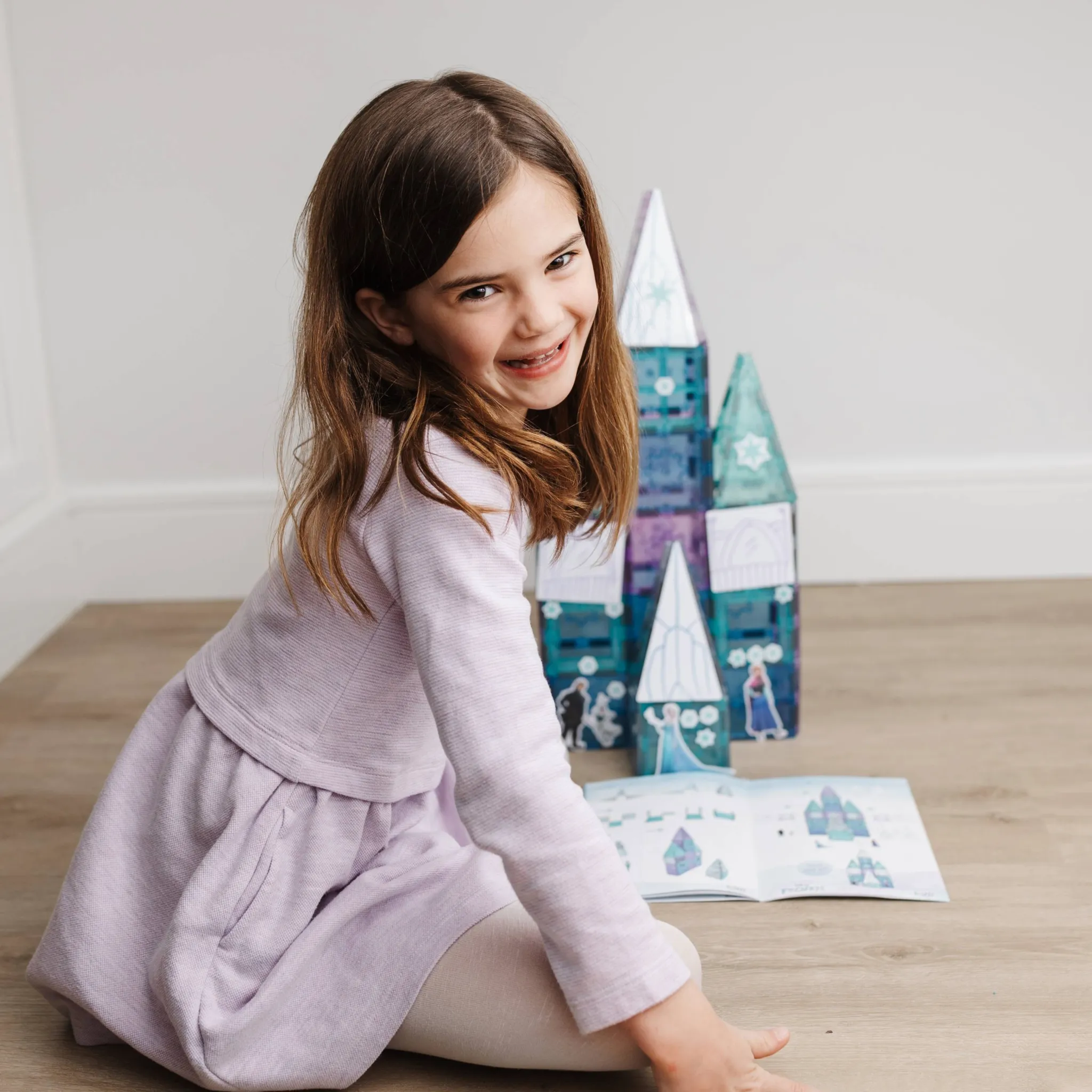 Official Disney Frozen Castle Magnetic Tile Set - 68-Piece