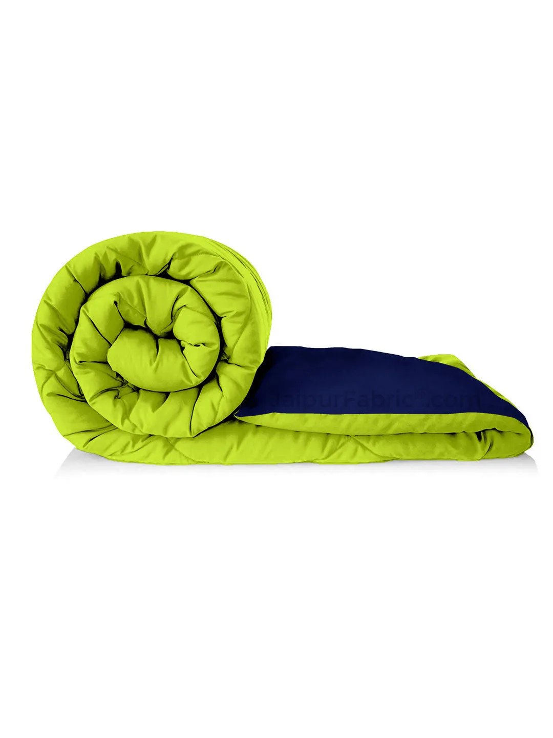 Parrot Green Navy Blue Single Bed Comforter