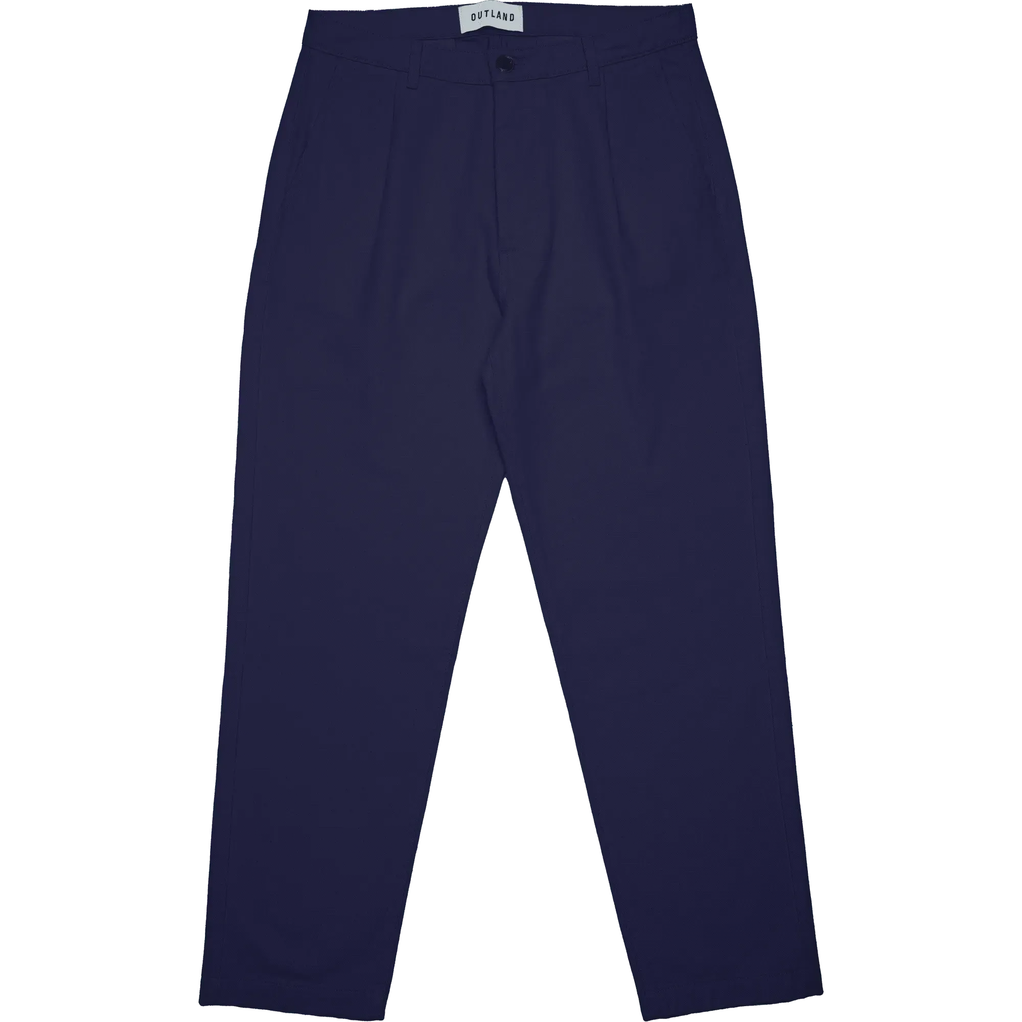 Pleated Twill Pants - Dark Indigo