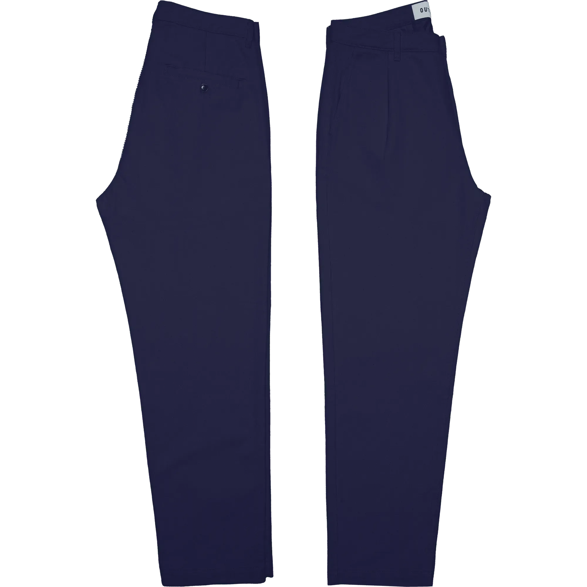 Pleated Twill Pants - Dark Indigo