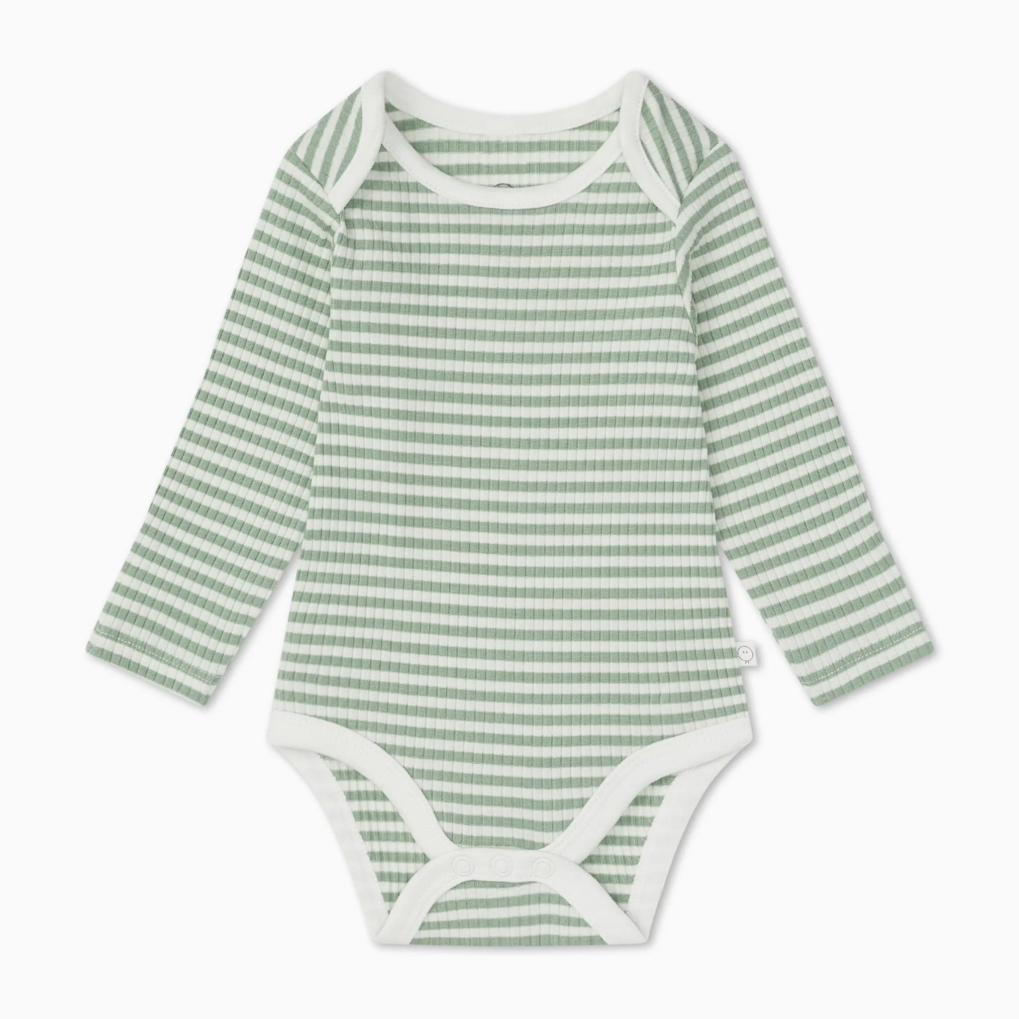 Sage Stripe Ribbed Long Sleeve Bodysuit