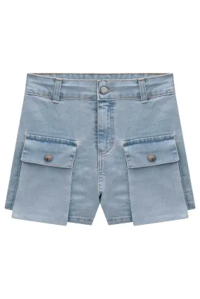 Shorts em Jeans Bellini com Elastano 73987 Vic&Vicky