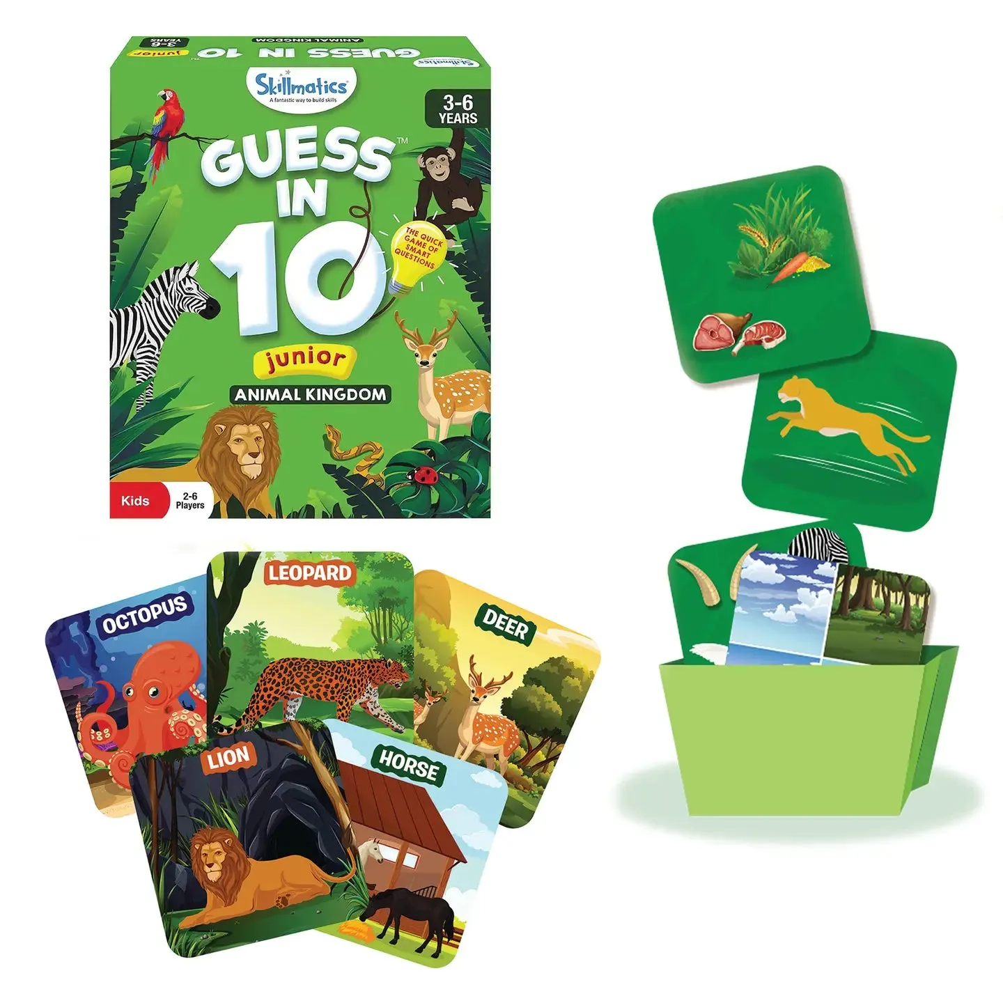 Skillmatics Guess in 10 Junior Animal Kingdom Card Game