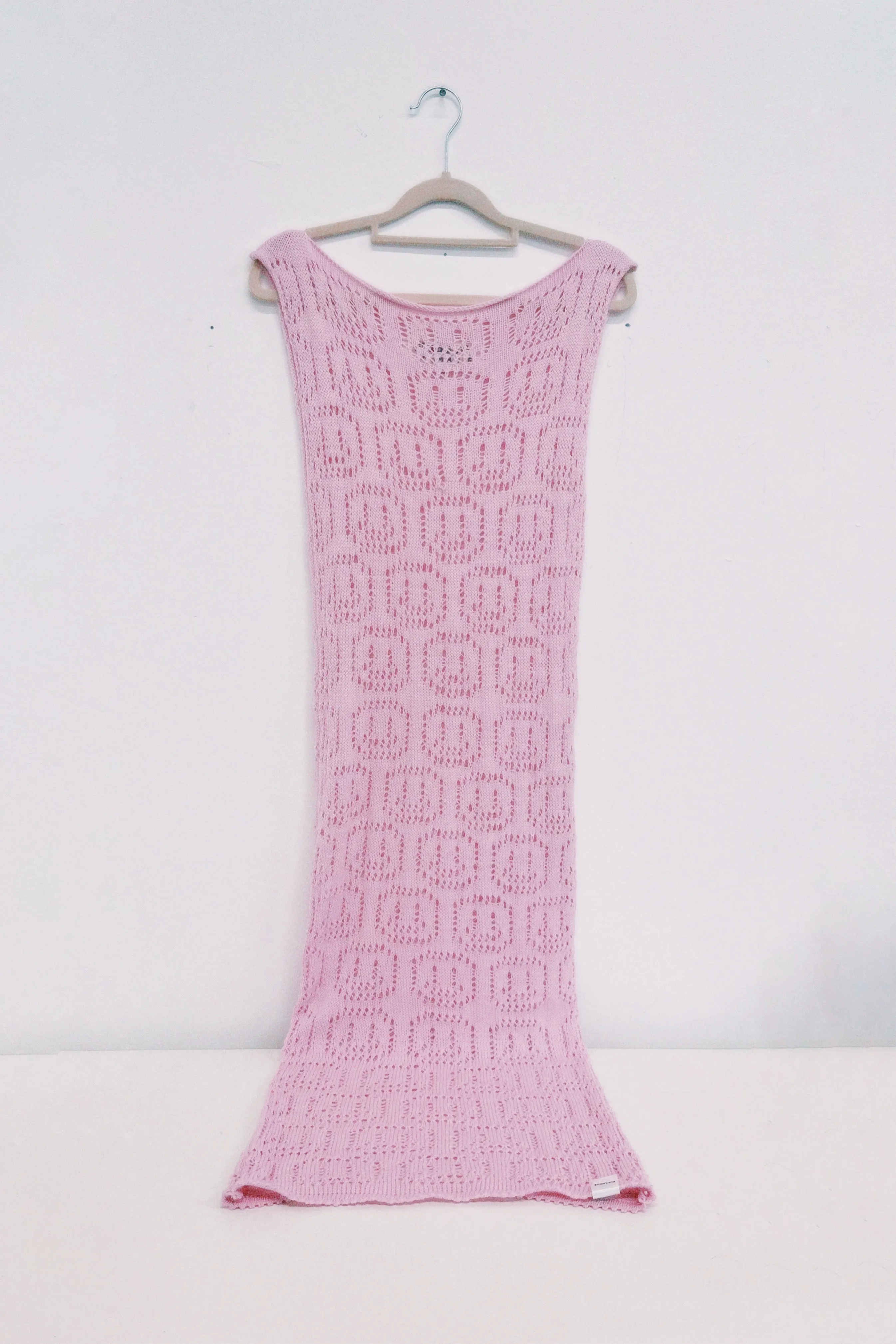 Smiley sleeveless lace midi Dress