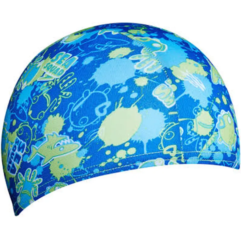 Speedo - Sea Squad Polyester Cap Swim Hat - Blue/Green