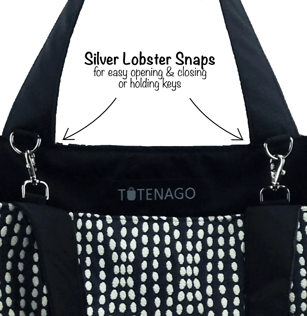 Star in Sage | Light Green Nylon with Navy Ribbon | Tote Bag Set