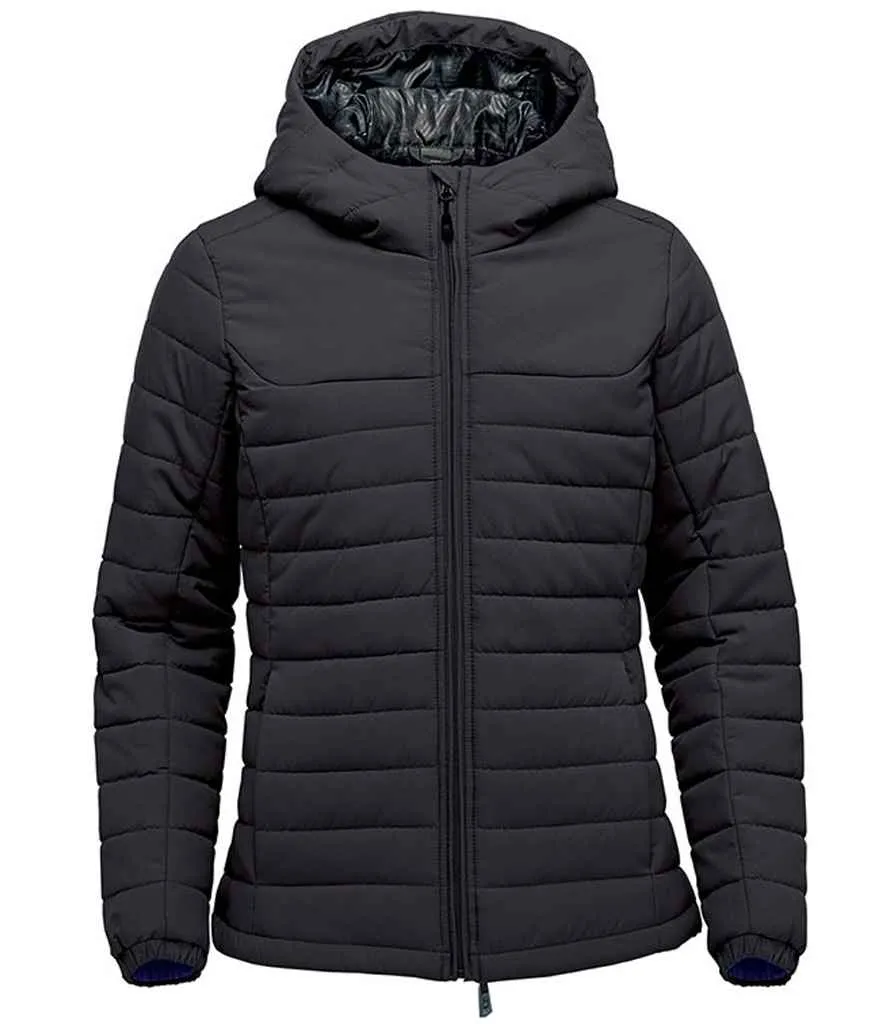 Stormtech Ladies Nautilus Quilted Hooded Jacket | Black
