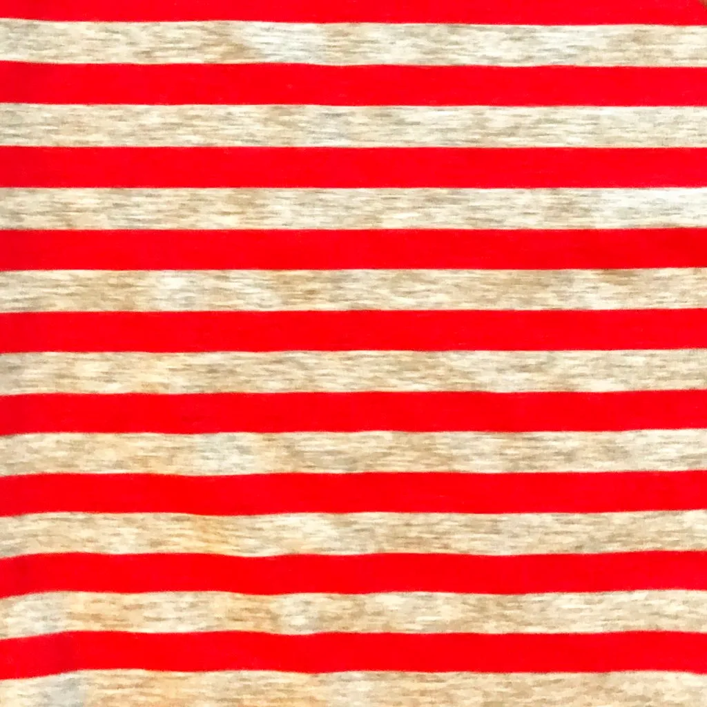 Stripe Chemo Headscarf Bandana Red Grey