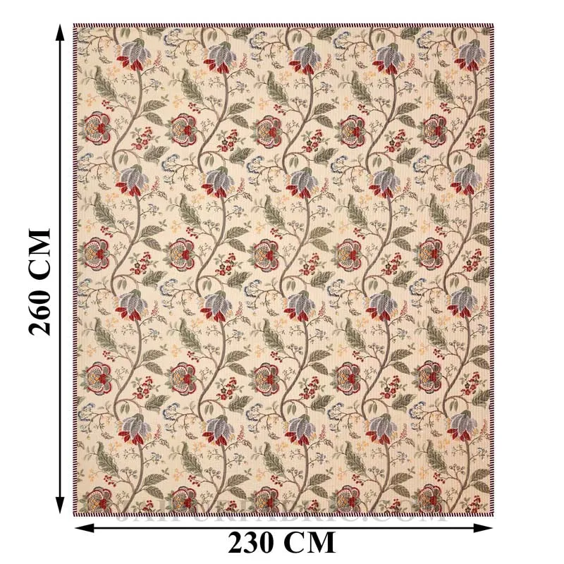 Tagged for Perfection Pure Cotton Reversible Quilted Bedcover with Pillowcases