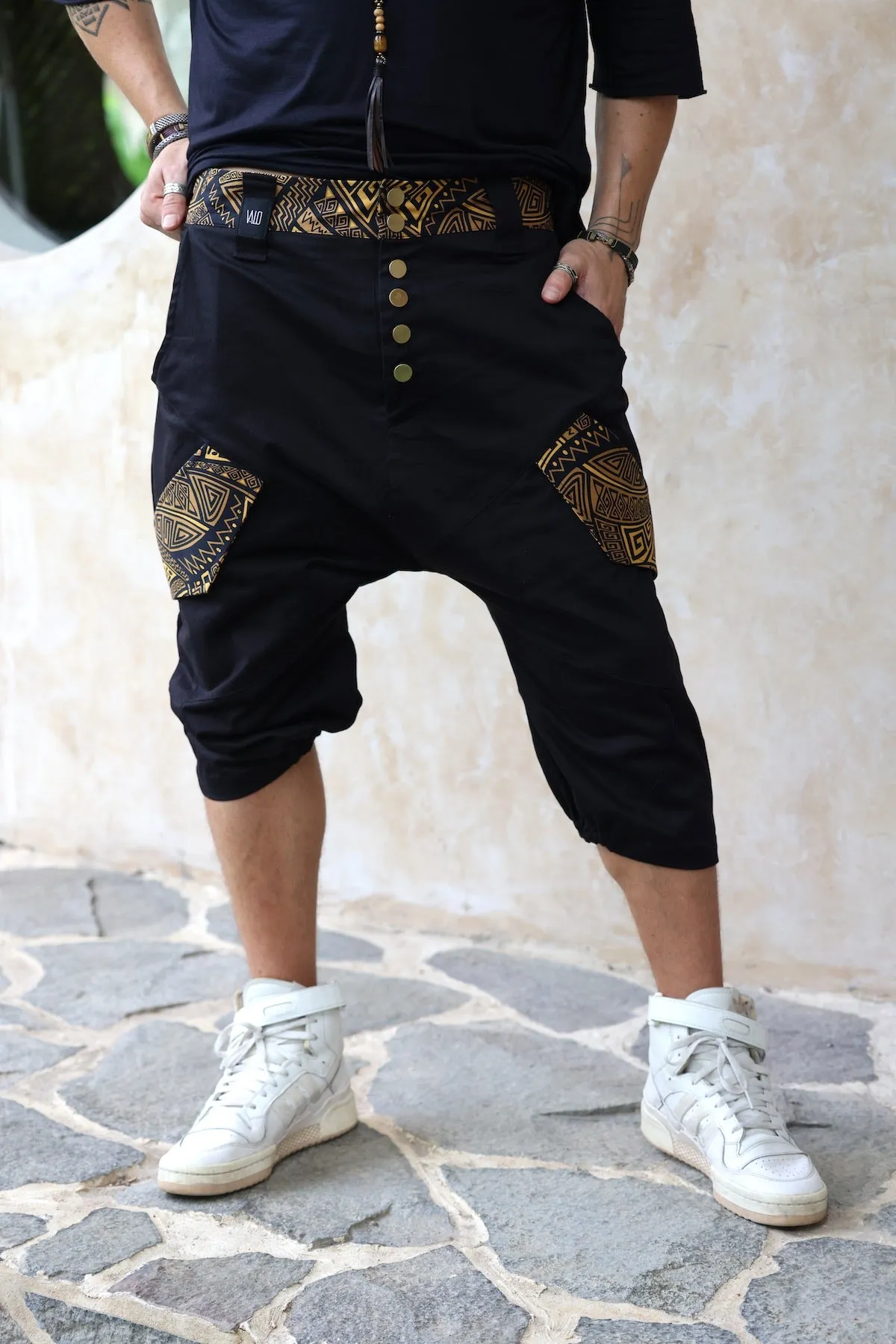 URBAN CAPRI - Cotton Stretch Drop Crotch Shorts
