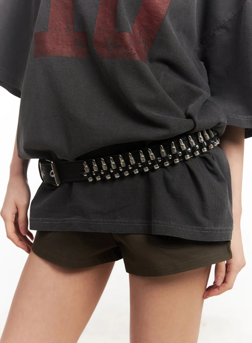 Urban Stud Faux-Leather Belt CA516