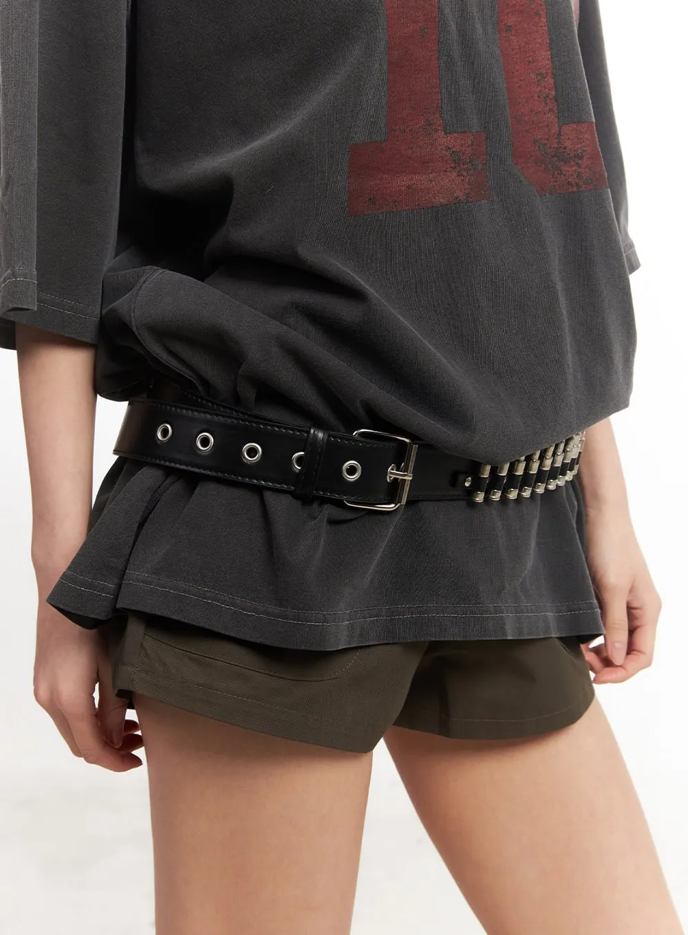 Urban Stud Faux-Leather Belt CA516