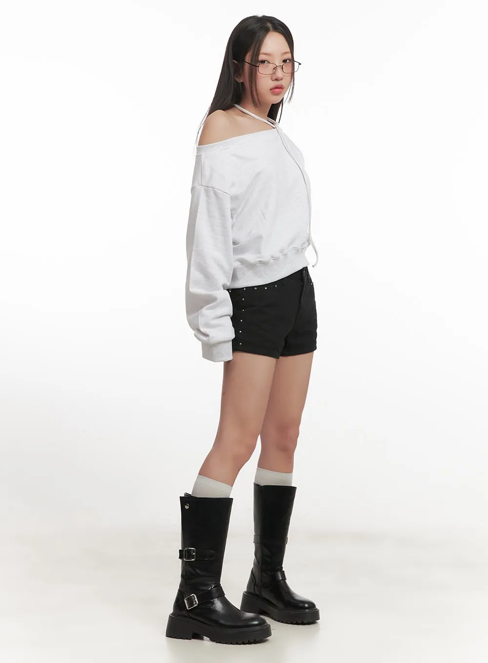 Urban Studded Cotton Shorts CF526